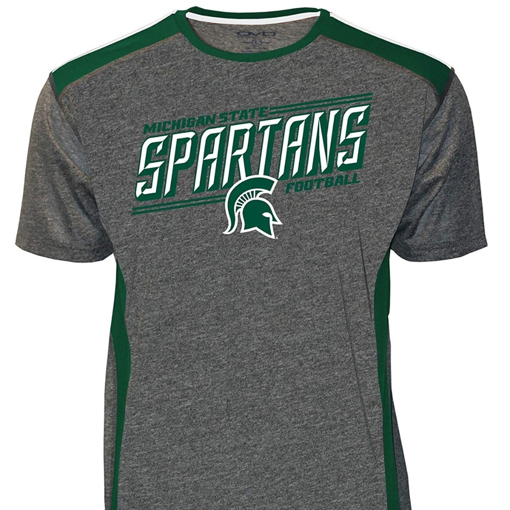 OVB Michigan Spartans Poly Color Block Ss T-Shirt